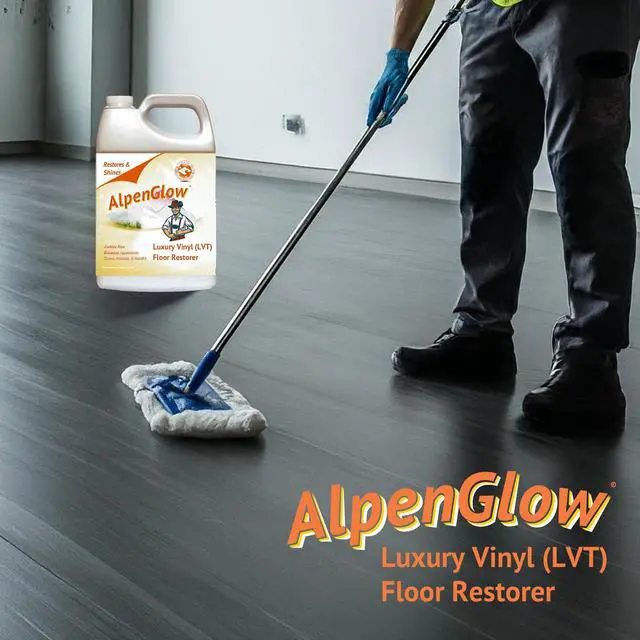 Alt view image 4 of 6 - Alpenglow Luxury Vinyl Floor Restorer High-Gloss Polish & Scratch Repair, Streak-Free Shine, Easy to Apply (Case of 4, Gallon)