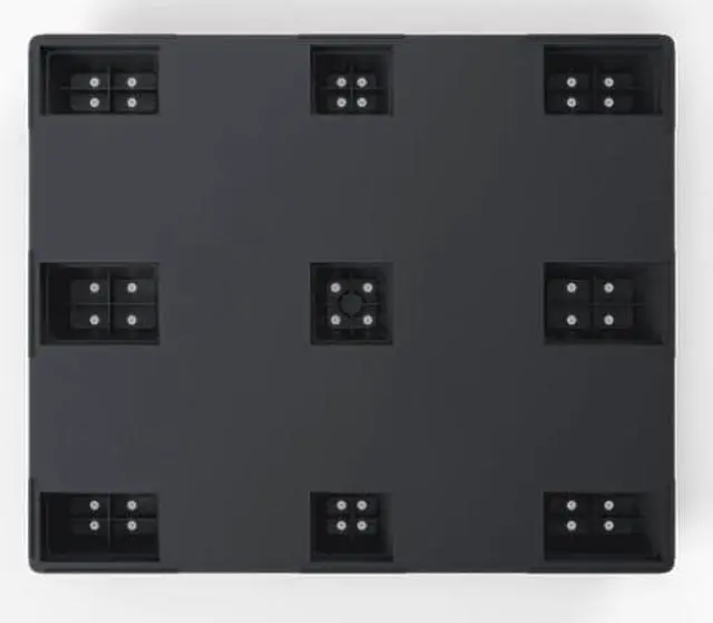 Alt view image 3 of 3 - 48" L x 40" W x 6" H Heavy Duty Recycled High Density Polyethylene Pallet Nestable Stackable 7,000lb Weight Load Capacity