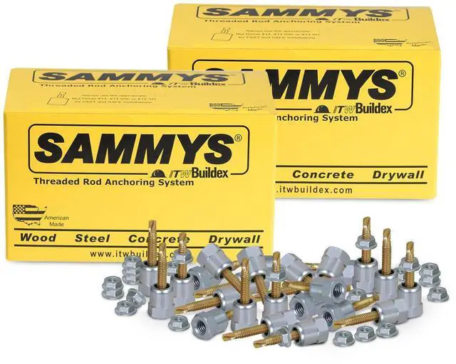 Main image of Sammys 8137957-50 SH-DSTR 1 3/8 Inch Screw Swivel Expandable Threaded Rod Anchor Designed for Pipe Hanger, Installs 17 Deg Angle Off Vertical,Electro-Zinc Finish (Pack of 50)