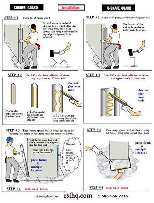 Alt view image 4 of 6 - 2" x 2" x 48" Stainless Steel Corner Guard, Includes Adhesive, Pack of 10 units
