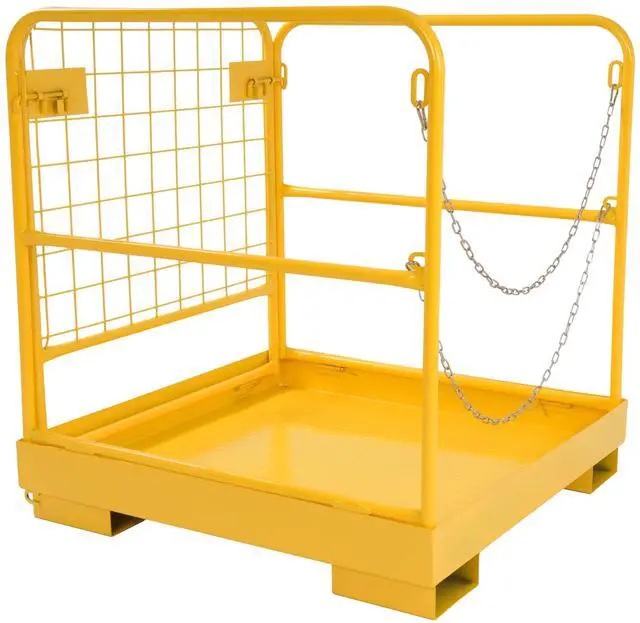 Main image of Heavy Duty Steel Forklift Safety Cage - 36x36 Foldable Work Platform, 1200 LBS Load Capacity