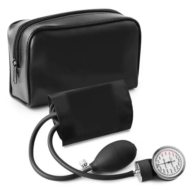 Alt view image 2 of 6 - Professional Aneroid Sphygmomanometer Pediatric - Manual Arm Blood Pressure Monitor with Child Size Cuff and Carry Case, Black (Case of 24)