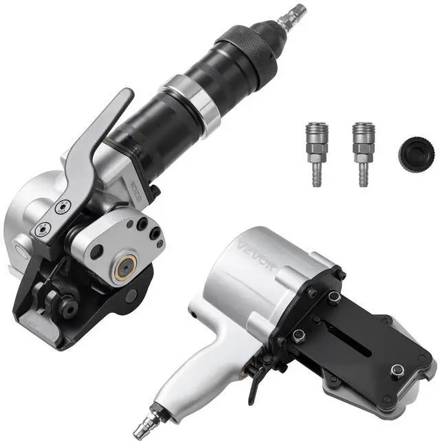 Main image of Pneumatic Steel Strapping Machine, 8500 N Tension Force, Metal Strapping Tool Tensioner and Cutter Sealer for 1.25 in Width Metal Belt, Heavy Duty Split Type Baler for High Tensile Packaging