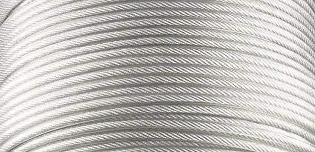 Main image of 1/8" Coated to 3/16" Diameter, 7x19 Construction, Clear Vinyl Coated Cable (500 ft Reel)