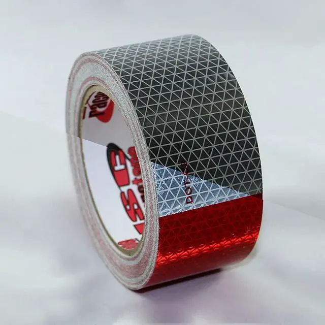 Main image of (Reflexite) REF-DOT/C66TR1550 V92 Daybright Microprismatic Conspicuity Tape: 1-1/2" x 50 yd, Red/White