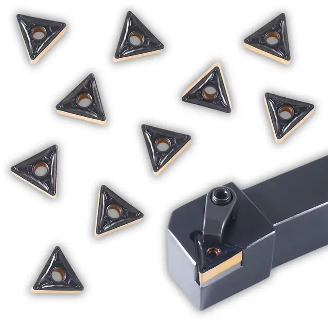 Alt view image 4 of 6 - Accusize Indexable Tool Holder, 3/4" x 5", RH, 2312-5008INS | MTJNR 12-3C Kit, 1" Tool Height, Includes 10 TNMG332 Carbide Inserts, Right Hand