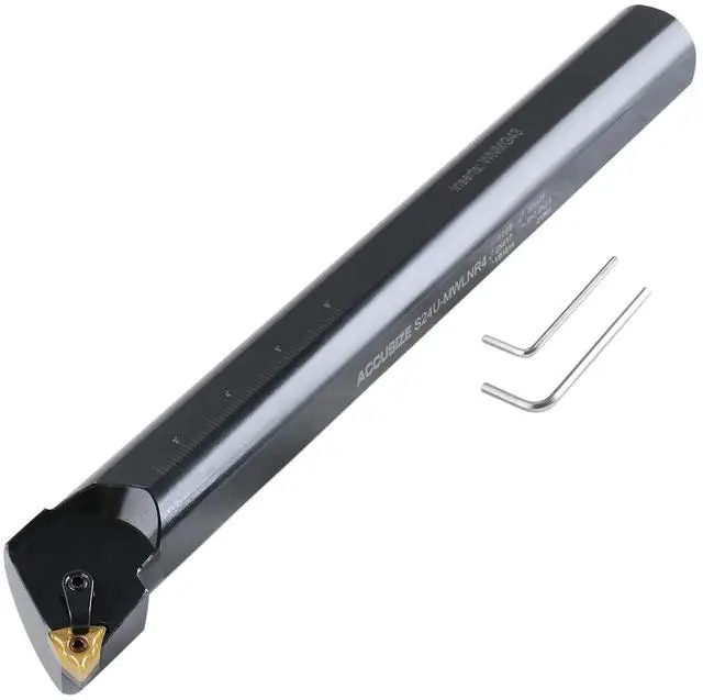 Alt view image 2 of 6 - Accusize 1-1/2" x 14" OAL RH S-MWLN Heavy-Duty Boring Bar, 0028-1972 | Right Hand, 1-1/2" Shank, 14" OAL, 2" Min Bore, WNMG43 Carbide Insert, Oxide Body