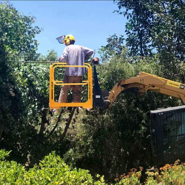 Alt view image 6 of 6 - 36"x36" inch Forklift Safety Cage Work Platform 1150LBS Capacity Heavy Duty Forklift Man Basket with 4 Swivel Casters for Aerial Jobs