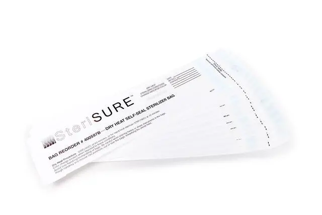 Alt view image 2 of 5 - Dry Heat Self-Seal Bag, 2.5" x 1.5" x 10.5", Pack of 250, Medical Sterilization Pouch, 8375-250, White Paper