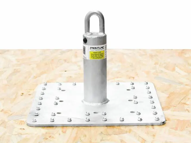 Alt view image 2 of 6 - RO12 Commercial Roof Anchor 12"| OSHA & ANSI Compliant Galvanized Steel Roofing Anchor Point | Metal, Wood or Concrete Application