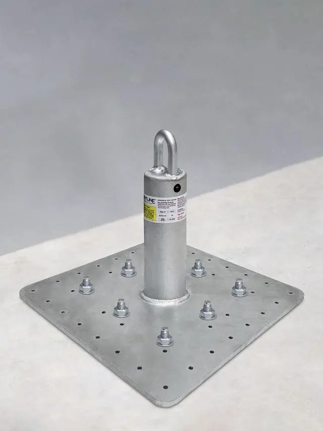 Alt view image 3 of 6 - RO12 Commercial Roof Anchor 12"| OSHA & ANSI Compliant Galvanized Steel Roofing Anchor Point | Metal, Wood or Concrete Application