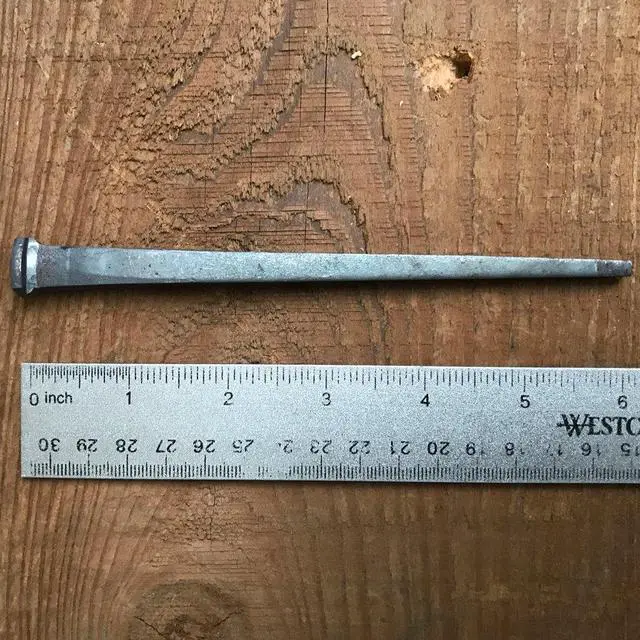 Alt view image 2 of 6 - 6"- STEEL SQUARE COMMON ROSE HEAD STANDARD-60d Nails (50-Nails)