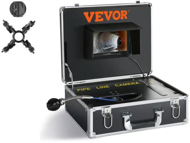 Main image of Sewer Camera, 100ft Drain Inspection Camera with 7" Screen, IP68 Waterproof Snake Plumbing Camera with 12PCS Adjustable LEDs, 16 GB SD Card for Sewer Line, Duct Drain Pipe Plumbing