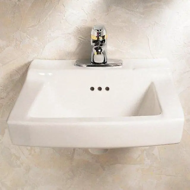 Alt view image 2 of 2 - 0124.131.020 Comrade Wall Hung Sink with 4-Inch Centerset, White
