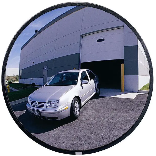 Main image of See All PLXO36SSB Circular Acrylic Outdoor Convex Security Mirror with Stainless Steel Back, 36" Diameter (Pack of 1)