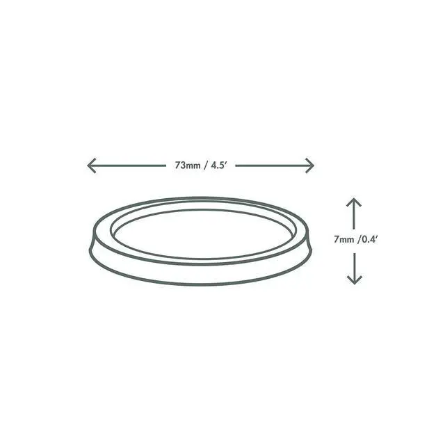 Alt view image 3 of 3 - Plant-Based Compostable PLA Portion Pot Lid (Case of 2000)