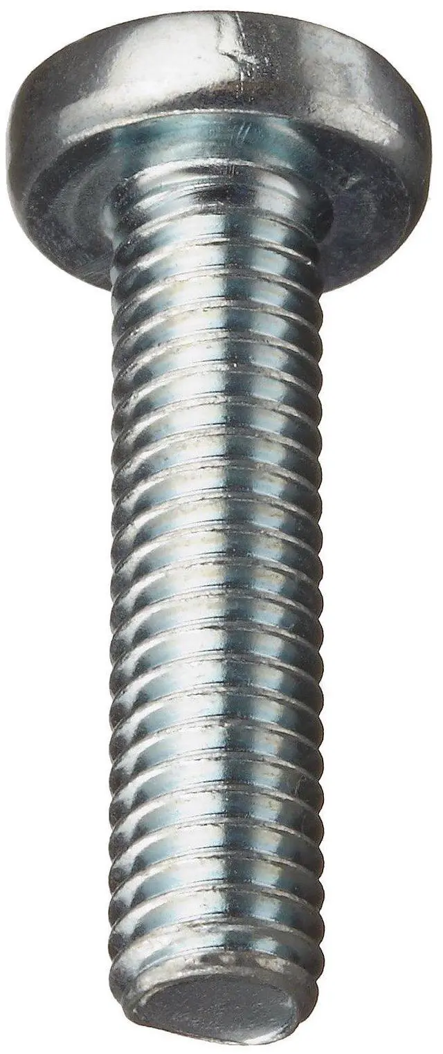 Alt view image 2 of 3 - Steel Machine Screw, Zinc Plated Finish, Pan Head, Phillips Drive, 10mm Length, M4-0.7 Metric Coarse Threads (Pack of 100)