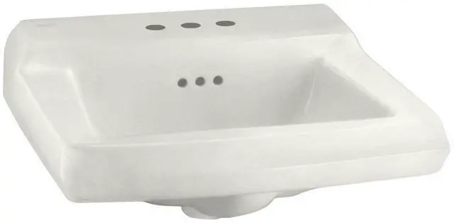 Main image of 0124.024.020 Comrade Wall Sink with Wall Hanger, White, 1.25 Inch