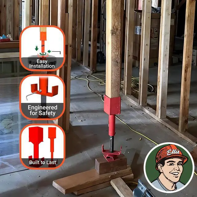 Alt view image 6 of 6 - Manufacturing Shore Holder - 3/16" Steel Cup for 2x4 & 2x6 Joists, Attaches with Duplex Nails, Joist Support for Construction, Lumber Bracing, Secure Shore Holder Hardware - 2x4 Cup Type