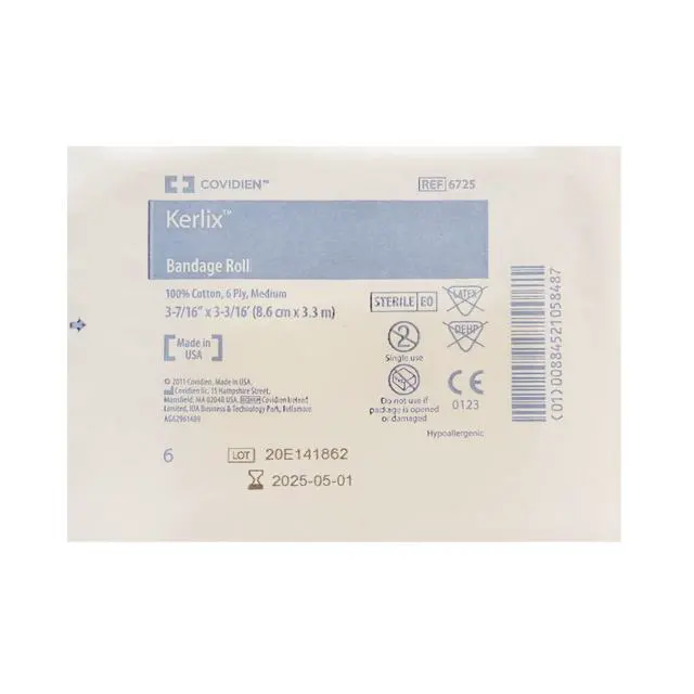 Alt view image 5 of 6 - 6725 Kerlix Bandage Roll, 100% Cotton, 6-Ply, 3-7/16" x 3-3/16' Size, Medium (Pack of 96)