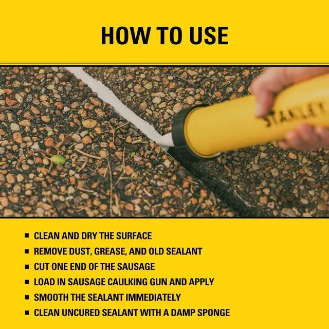 Alt view image 4 of 6 - S362 Self Leveling Polyurethane Sausage Sealant - 12x20.3Oz.White, Self-Leveling Concrete Sealant for Horizontal Expansion Joints in Industrial Floors, Driveways, Garages, Sidewalks | 12 Pack
