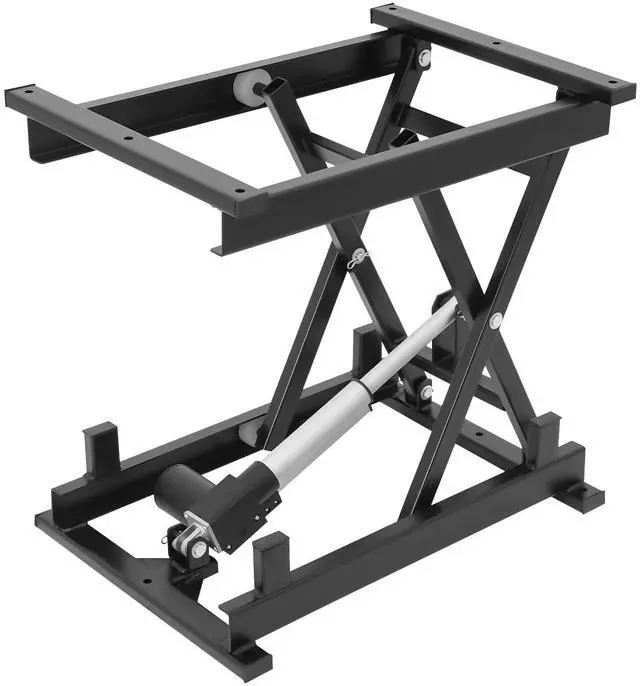 Main image of Electric Scissor Lift Table, 250 lbs Capacity Single Scissor Lift Table w/ 8-23 in Adjustable Height, Folding Hydraulic Work Platform w/Remote & Manual Control for Material Handling & Transportation