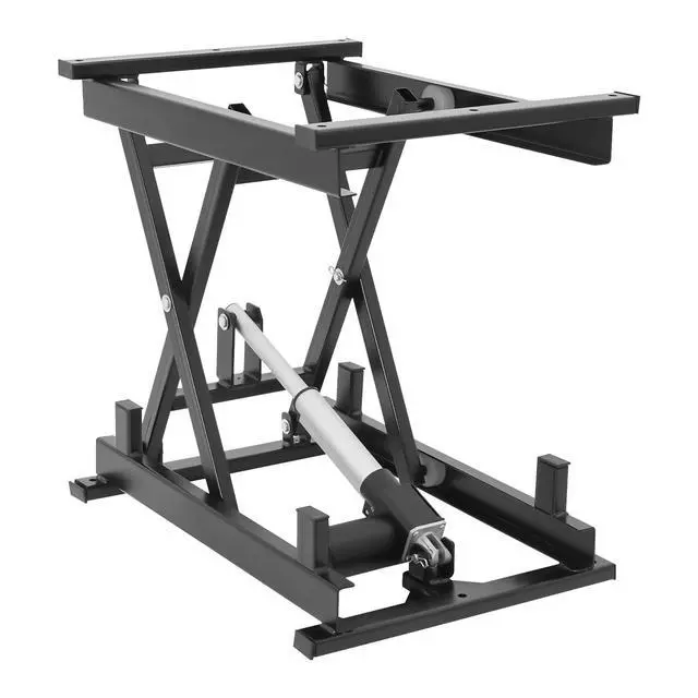 Alt view image 5 of 6 - Electric Scissor Lift Table, 250 lbs Capacity Single Scissor Lift Table w/ 8-23 in Adjustable Height, Folding Hydraulic Work Platform w/Remote & Manual Control for Material Handling & Transportation