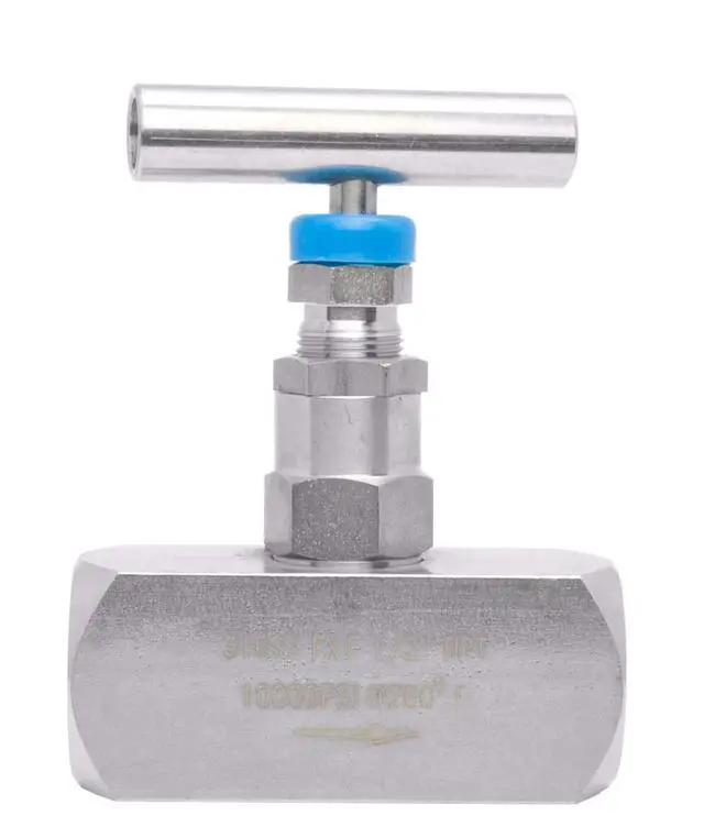 Alt view image 2 of 3 - 3/4" Stainless Steel (316) Needle Valve - Packed Bonnet FxF NPT, 10,000 PSI