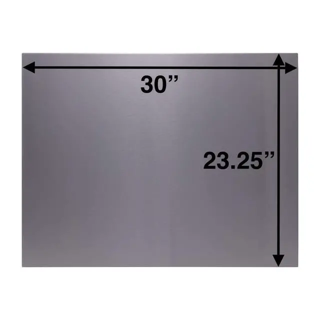 Alt view image 2 of 6 - Stainless Steel Backsplash, 30" X 23.25" with Hemmed Edges