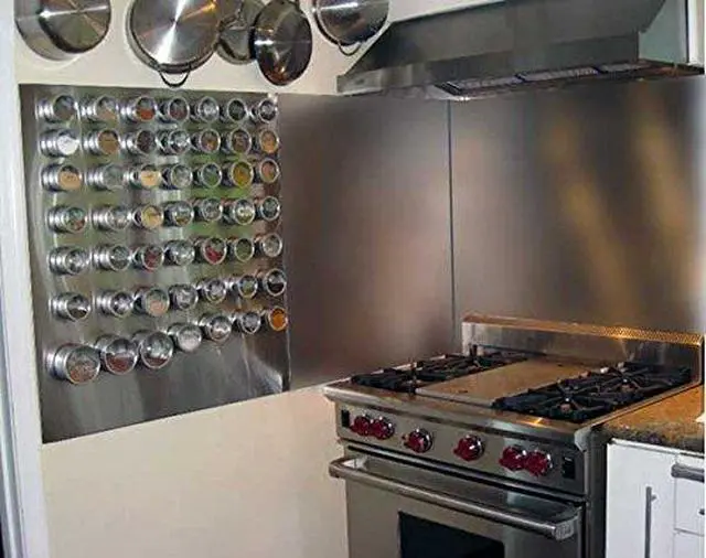 Alt view image 3 of 6 - Stainless Steel Backsplash, 30" X 23.25" with Hemmed Edges