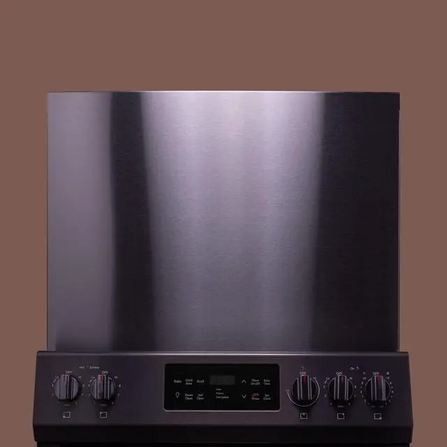 Alt view image 6 of 6 - Stainless Steel Backsplash, 30" X 23.25" with Hemmed Edges