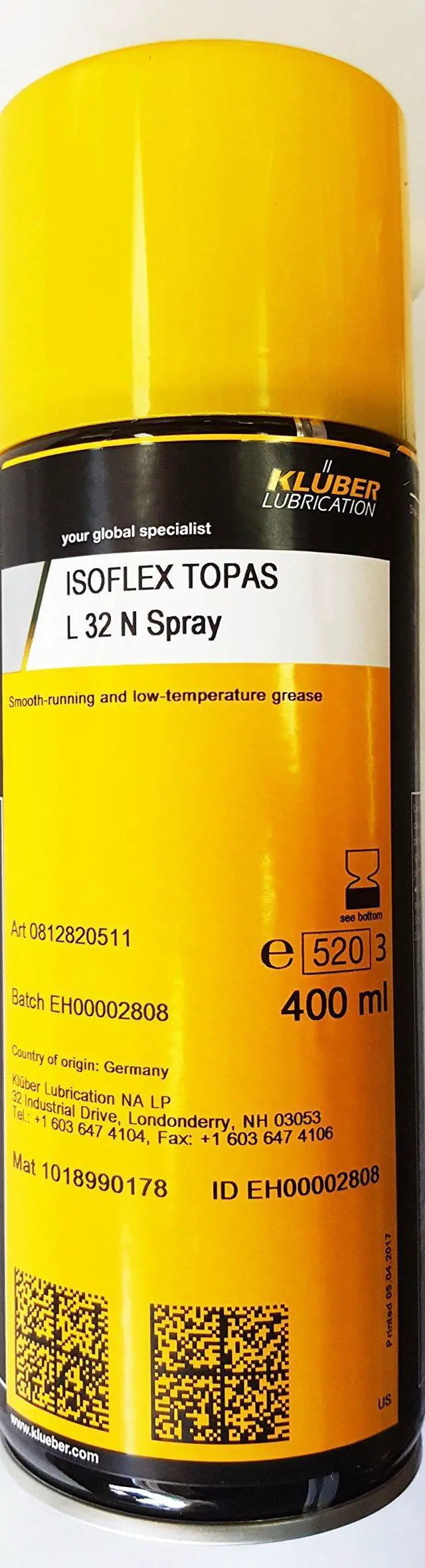 Main image of KluberLubrication TOPAS L 32 N for Automotive Window Lifters-Sun Roofs-Seats-Steering Columns 400 ml Spray Can