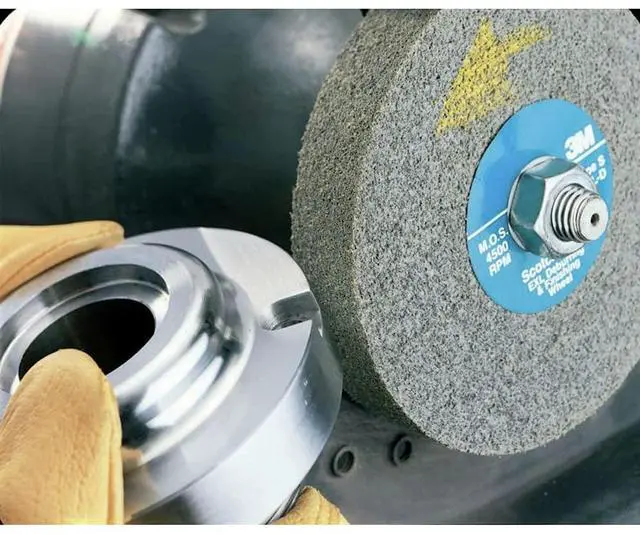 Main image of SCOTCH-BRITE EXL DEBURRING WHEEL, XL-WL, 9S FINE, 6 IN X 1 IN X 1 IN, 3 PER CASE