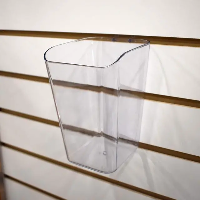 Alt view image 4 of 6 - Pen Cup for Pegboard & Slatwall - Acrylic Bucket Bin - 10 Pack