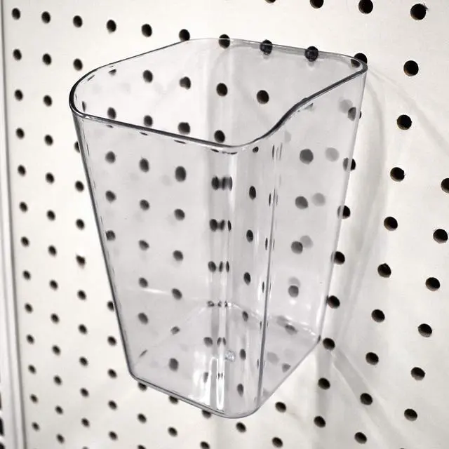 Alt view image 5 of 6 - Pen Cup for Pegboard & Slatwall - Acrylic Bucket Bin - 10 Pack