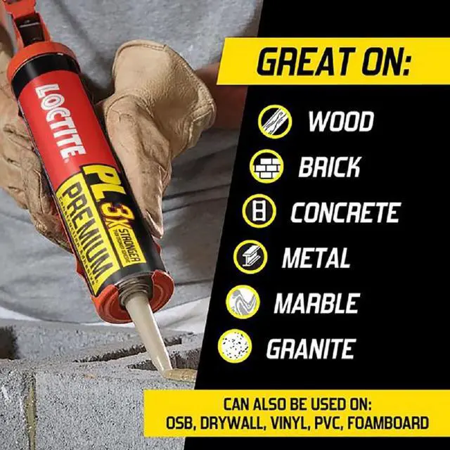 Alt view image 4 of 6 - 1390594 Premium Polyurethane Construction Adhesive, 28 Oz (Pack of 12)