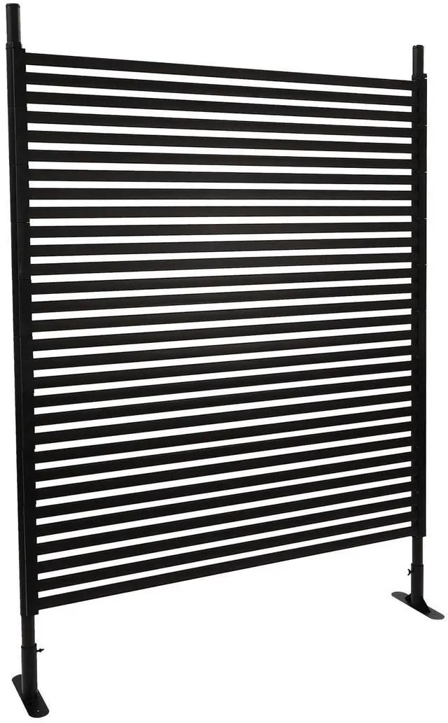 Main image of Metal Privacy Screen with Stand 4 ft W x 6 ft H,Outdoor Freestanding Privacy Screen and Panels for Outside Garden Backyard (47'' W x 71'')