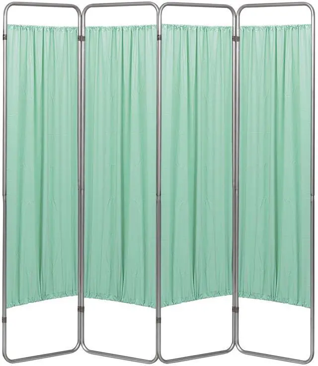 Main image of 153094-15 Economy Privacy Screen with Vinyl Panels, Green, 4 Section