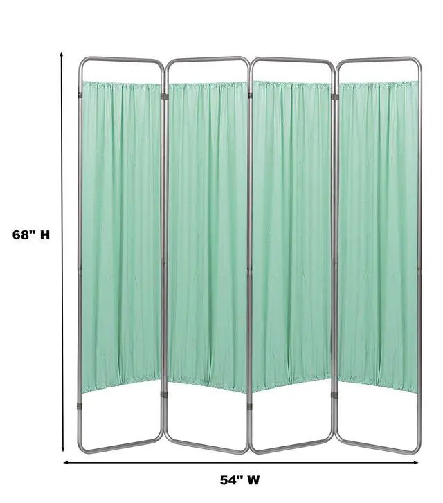 Alt view image 3 of 3 - 153094-15 Economy Privacy Screen with Vinyl Panels, Green, 4 Section