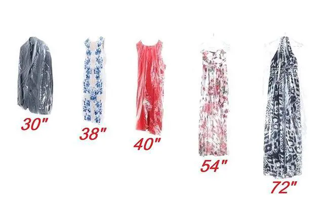 Alt view image 5 of 5 - B354, Plastic Poly Garment Bags, 1 Mil., 54H x 21 W x 3 D, Black (Roll of 333)