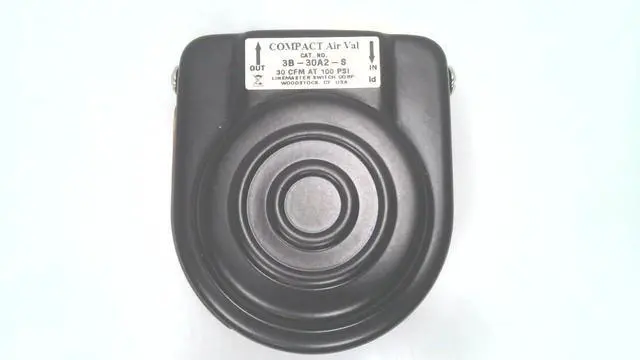 Alt view image 3 of 3 - 3B-30A2-S Compact Airval Foot Switch, 3-Way Pneumatic, Single Pedal, Momentary, Single Stage, No Guard, Black
