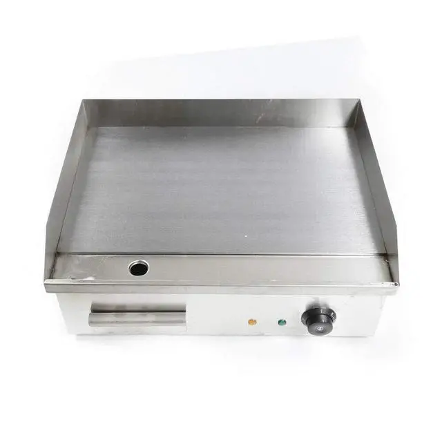 Alt view image 5 of 6 - Commercial Flat Top Griddle, 3000W Electric Teppanyaki Griddle Nonstick Stainless Steel Countertop Grill with Adjustable Thermostatic Control 122°F-572°F 21.6"x13.8"(NO PLUG)