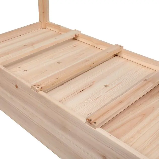 Alt view image 5 of 6 - Wooden Garden Planter Boxes 48 X 23 X 30in Elevated Raised Garden Bed Outdoor with Legs Wooden Gardening Box for Flower/Vegetable/Herb/Tomato/Backyard/Patio, 2pcs