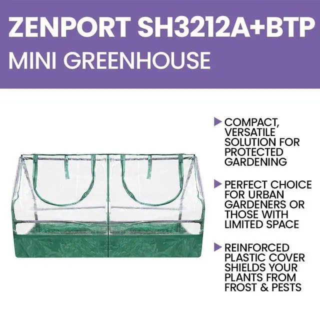 Alt view image 3 of 4 - SH3212A+BTP Garden Raised Bed and Cold Frame Greenhouse Cloche - 3 Pack