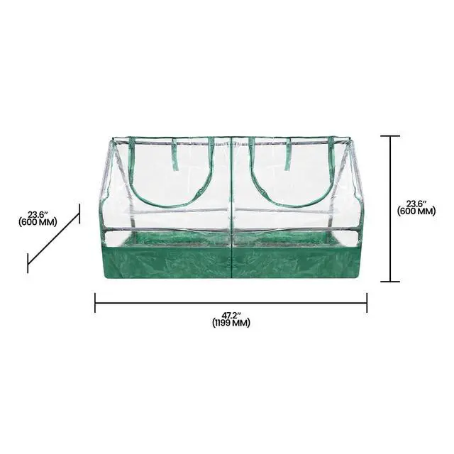 Alt view image 4 of 4 - SH3212A+BTP Garden Raised Bed and Cold Frame Greenhouse Cloche - 3 Pack