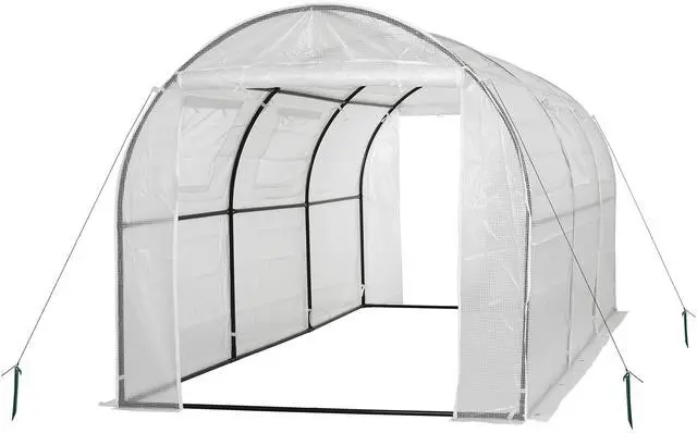 Main image of Machrus Deluxe Walk-in Tunnel Greenhouse with White Cover