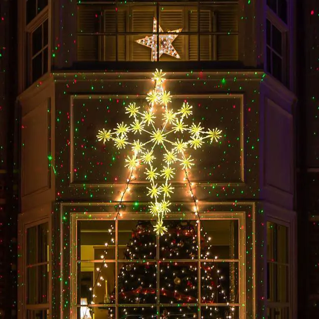 Alt view image 4 of 6 - Large 39"x29.5" Twinkle 464 LED Bethlehem Star Super-Bright Warm White LEDs Outdoor Christmas Decoration with 16 Functions Waterproof for Home Party Wall Hanging