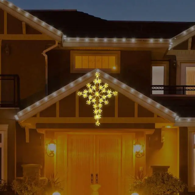 Alt view image 5 of 6 - Large 39"x29.5" Twinkle 464 LED Bethlehem Star Super-Bright Warm White LEDs Outdoor Christmas Decoration with 16 Functions Waterproof for Home Party Wall Hanging