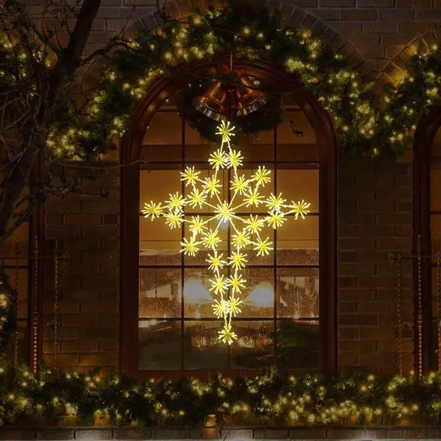 Alt view image 6 of 6 - Large 39"x29.5" Twinkle 464 LED Bethlehem Star Super-Bright Warm White LEDs Outdoor Christmas Decoration with 16 Functions Waterproof for Home Party Wall Hanging