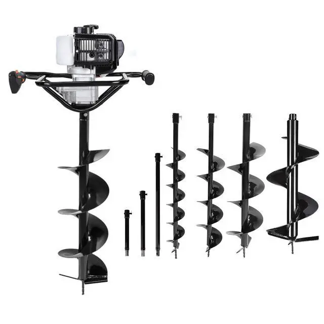 Main image of 52CC 1800W Gas Powered Earth Auger Post Hole Digger, with 4 Drill Bits 4" 6" 8" 12" and 3 Extension Rods 8" 12" 20", Mixing Ratio 30:1, for Farmland Garden and Planting, EPA Certified